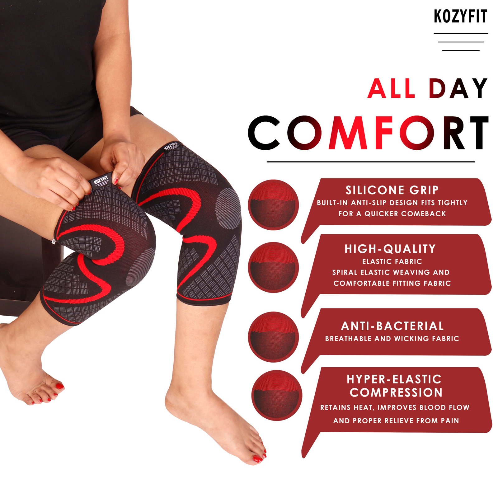 Buy Boldfit Patella Knee Support - Knee Strap Brace Support for
